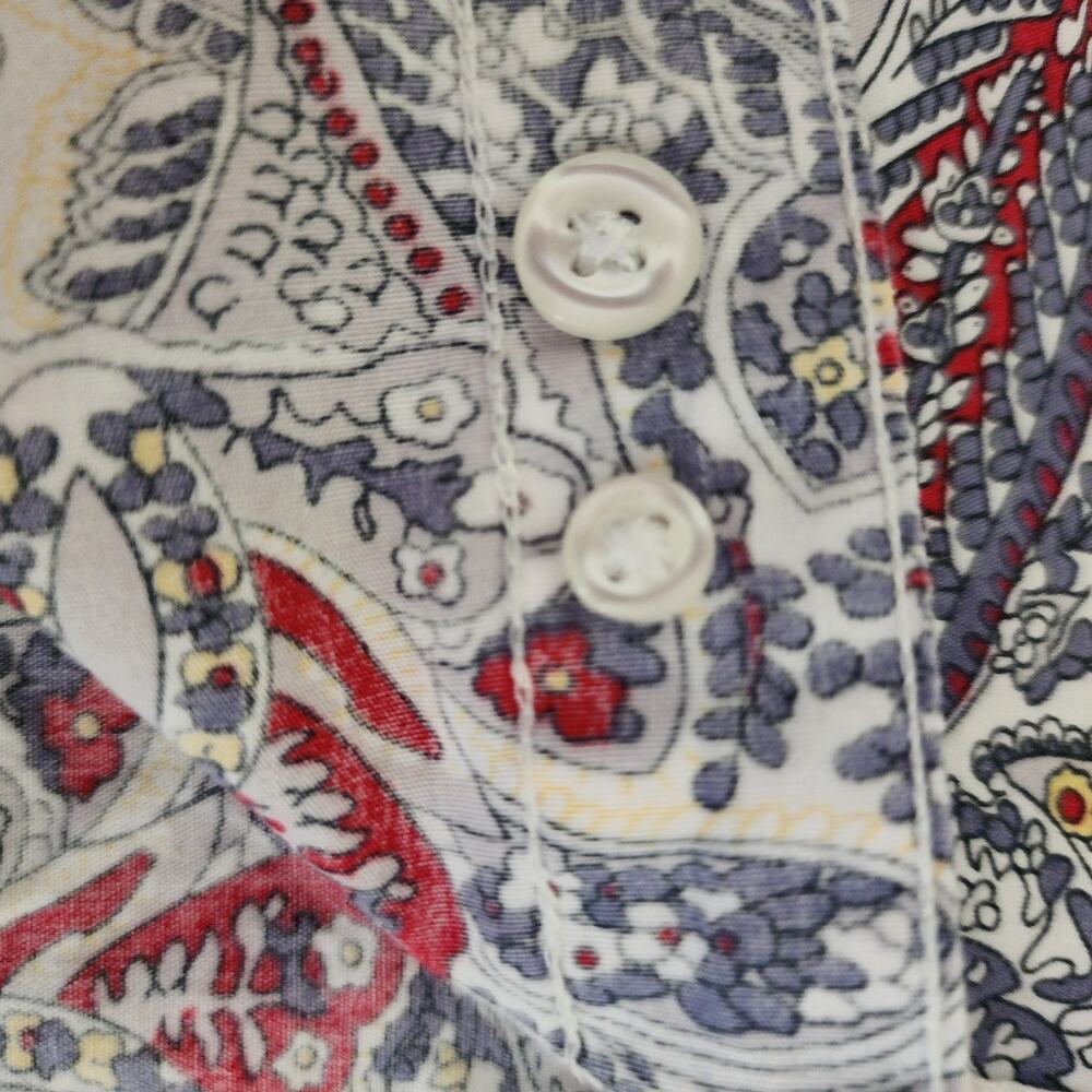 Cremieux Premium Denim Men's Large Cotton Paisley Print Long Sleeve Button Down - Picture 7 of 9